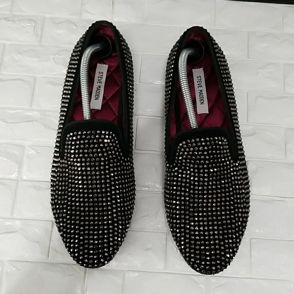 Steve Madden Men's Caviar Rhinestone Loafers - Size 11 - Picture 2 of 10